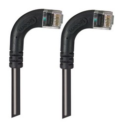 Picture of Category 5E LSZH Right Angle Patch Cable, Right Angle Right/Right Angle Right, Black, 10.0 ft