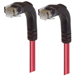 Picture of Category 5E LSZH Right Angle Patch Cable, Right Angle Down/Right Angle Down, Red, 15.0 ft