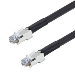 Picture of Double Shielded Cat5e Outdoor High Flex PoE Industrial  Ethernet Cable, RJ45, BLK, 150.0ft
