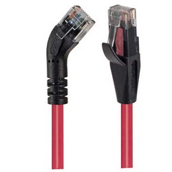 Picture of Category 5E 45° Patch Cable, Straight/Left 45° Angle, Red 10.0 ft