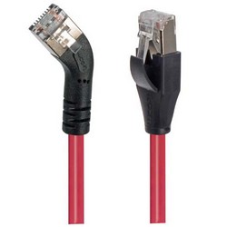 Picture of Category 5E Shielded 45° Patch Cable, Straight/Right 45° Angle, Red 10.0 ft