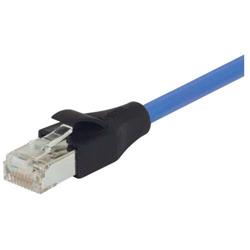 Picture of Shielded Cat 5E EIA568 Patch Cable, RJ45 / RJ45, Blue 100.0 ft