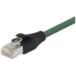 Picture of Shielded Cat 5E EIA568 Patch Cable, RJ45 / RJ45, Green 1.0 ft