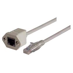 Picture of Category 5E Network Extension Cable with Mounting Flange, 15.0Ft