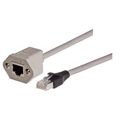 Picture of Category 5E Shielded Network Extension Cable with Mounting Flange, 15.0Ft