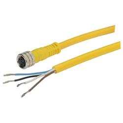Picture of Brad® Nano-Change® M8 Cable 4 Position IP68 rated Female to Pigtail 24AWG PVC YLW, 2.0m