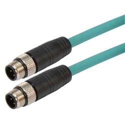 Picture of Category 5e M12 4 Position D code SF/UTP Industrial Cable, M12 M / M12 M, 3.0m