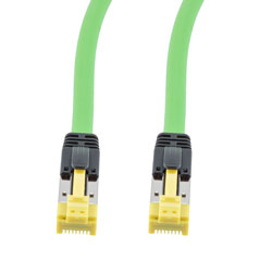 Picture of Profinet Type B/C Cat5e 2-Pair RJ45-RJ45 Cable SF/UTP Double Shielded 22AWG Stranded Drag Chain High Flex Industrial Outdoor PUR Green 5M