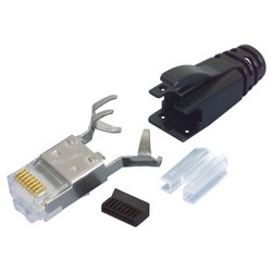 Picture of Shielded Category 6A RJ45 Plug (8x8) for Small OD Conductors, Pkg/25