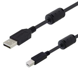Picture of LSZH USB Cable with Ferrites Type A-B 0.5M