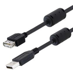 Picture of LSZH USB cable with Ferrites Type A male to Type A Female 0.5M