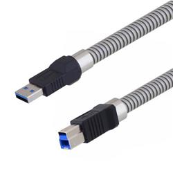 Picture of Metal Armored USB 3.0 Type A to Type B male 1M