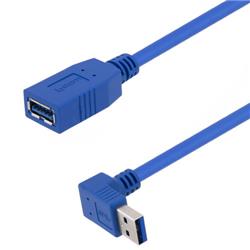 Picture of USB 3.0 Female to male Type A right angle down exit 0.5M