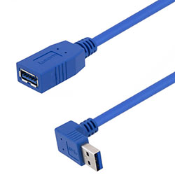 Picture of USB 3.0 Female to male Type A right angle down exit 1M