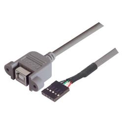 Picture of USB Type B Adapter, Female Bulkhead/Female Header 0.75M