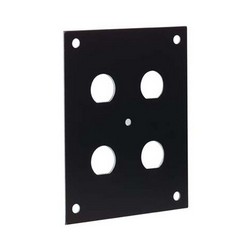 Picture of Universal Alum. Sub-Panel with Four 0.5" D-Holes, Black