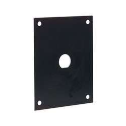 Picture of Universal Steel Sub-Panel with One 0.5" D-Hole, Black