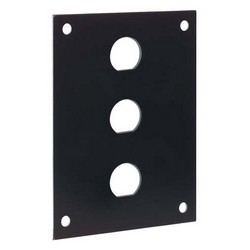 Picture of Universal Steel Sub-Panel with Three 0.5" D-Holes, Black