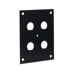 Picture of Universal Steel Sub-Panel with Four 0.5" D-Holes, Black