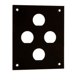 Picture of Universal Steel Sub-Panel with Four 0.630" D-Holes, Black