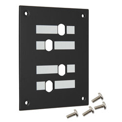 Picture of USP Sub-Panel with two 0.385" Double D-Holes, Black