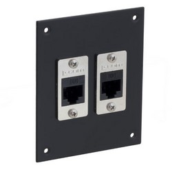Picture of Universal Sub-Panel, 2 Category 6A Couplers, RJ45, Unshielded