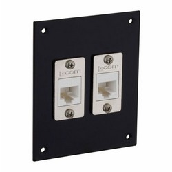Picture of Universal Sub-Panel, 2 Category 6 Low Profile Mini-Couplers, RJ45, Unshielded