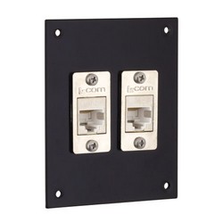 Picture of Universal Sub-Panel, 2 Category 5e Low Profile Mini-Couplers, RJ45, Shielded