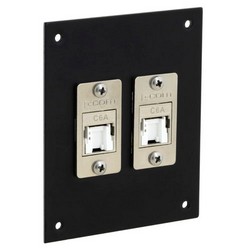 Picture of Universal Sub-Panel, 2 Shielded Category 6A Tool-less PoE+ Compliant Jacks