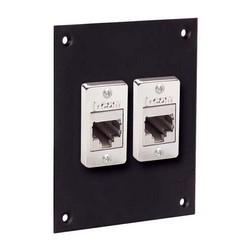 Picture of Universal Sub-Panel, 2 Category 6 Couplers, RJ45, Shielded