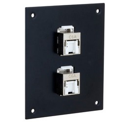 Picture of Universal Sub-Panel, 2 110 Shielded Category 6 Tool-less PoE+ Compliant Jacks