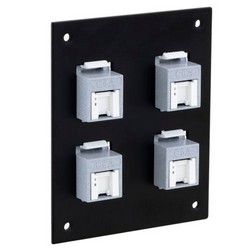 Picture of Universal Sub-Panel, 4 110 Category 6A Tool-less PoE+ Compliant Jacks