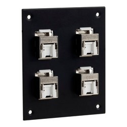 Picture of Universal Sub-Panel, 4 110 Shielded Category 5e Tool-less PoE+ Compliant Jacks