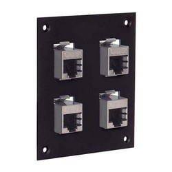 Picture of Universal Sub-Panel, 4 Shielded Category 5e Couplers, RJ45 Straight Thru