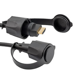 Picture of Waterproof HDMI Industrial Cable with Dust Cap, 1M