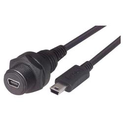 Picture of Waterproof USB Cable, Mini B 5 Female /Mini B 5 Male, 0.5m