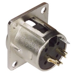 Picture of Stainless Steel Wall Plate, Two XLR Male Solder Style Connectors