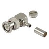 Picture of 50 Ohm BNC Crimp Plug, Right Angle for RG58, LMR®195 Cable