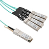 Picture of Active Optical Cable Breakout QSFP28 100Gbps to 4x28G SFP28, 1 meter, MSA Compatible