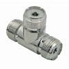 Picture of Coaxial 50 Ohm T Adapter, UHF Female / Female / Female