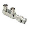 Picture of Coaxial 50 Ohm F Adapter, BNC Male / Female / Female