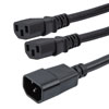 Picture of C14 - 2C13 Split Power Cord, 15A, 250V, 3 FT
