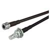 Picture of QMA Plug to QMA Jack Bulkhead, Pigtail 2 ft 195-Series