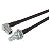 Picture of QMA Right Angle Plug to QMA Jack Bulkhead, Pigtail 2 ft 195-Series