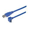Picture of USB 3.0 Right Angle Cable Assembly - Up Angle Micro B - Straight A Connectors 1 Meter
