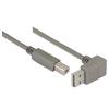 Picture of Right Angle USB Cable, Down Angle A Male/ Straight B Male, 0.3m