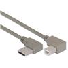 Picture of Right Angle USB Cable, Left Angle A Male/Right Angle B Male, 0.5m