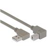 Picture of Right Angle USB Cable, Right Angle A Male/Down Angle B Male, 2.0m