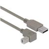 Picture of Right Angle USB Cable, Straight A Male/Down Angle B Male, 0.3m