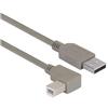 Picture of Right Angle USB Cable, Straight A Male / Right Angle B Male, 0.3m